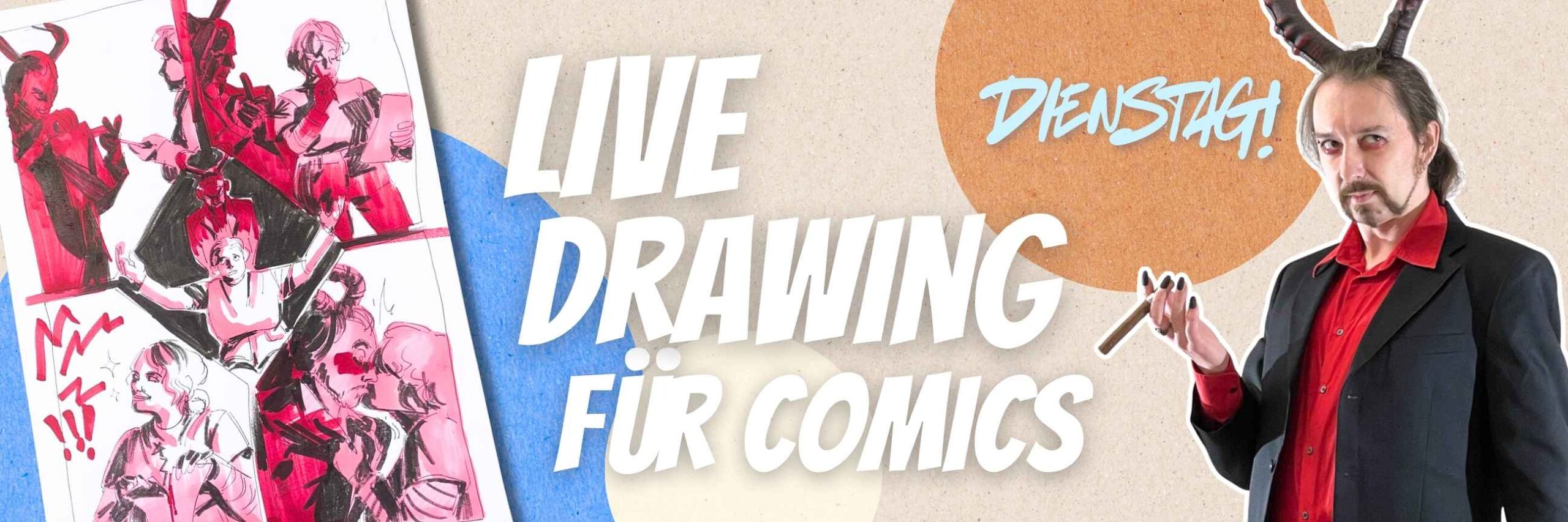 Live Drawing für Comics Banner
