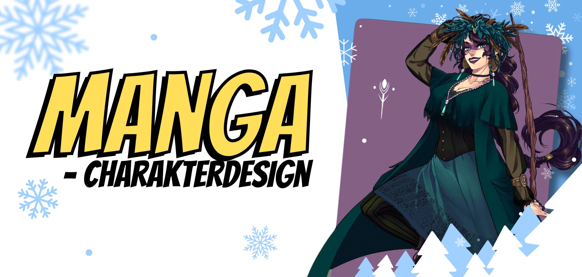 Manga -Charakterdesign - Promo des Workshops in den Winterferien