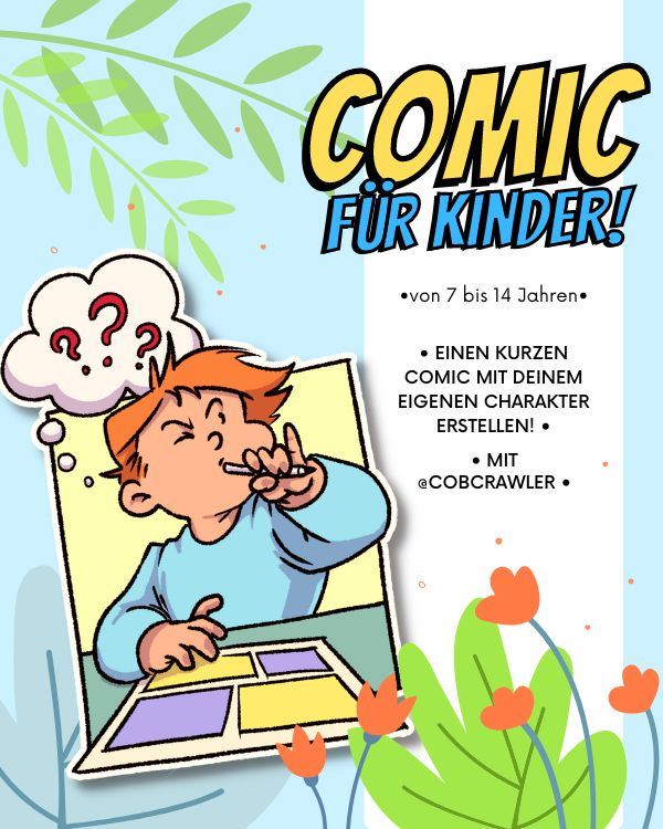 Promobild - Osterworkshops für den Kurs Comic für Kinder