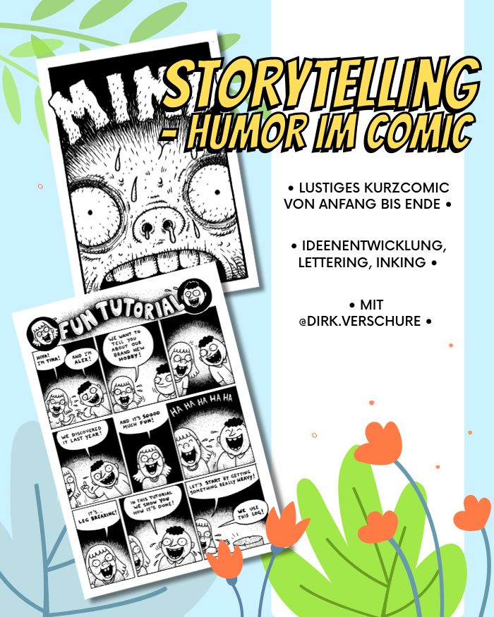 Promobild - Osterworkshops für den Kurs Storytelling - Humor im Comic