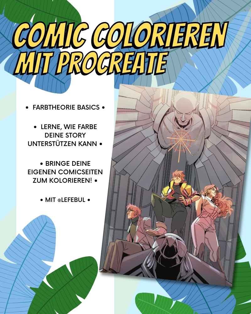 Sommerferien Comic Colorieren mit Procreate Workshop