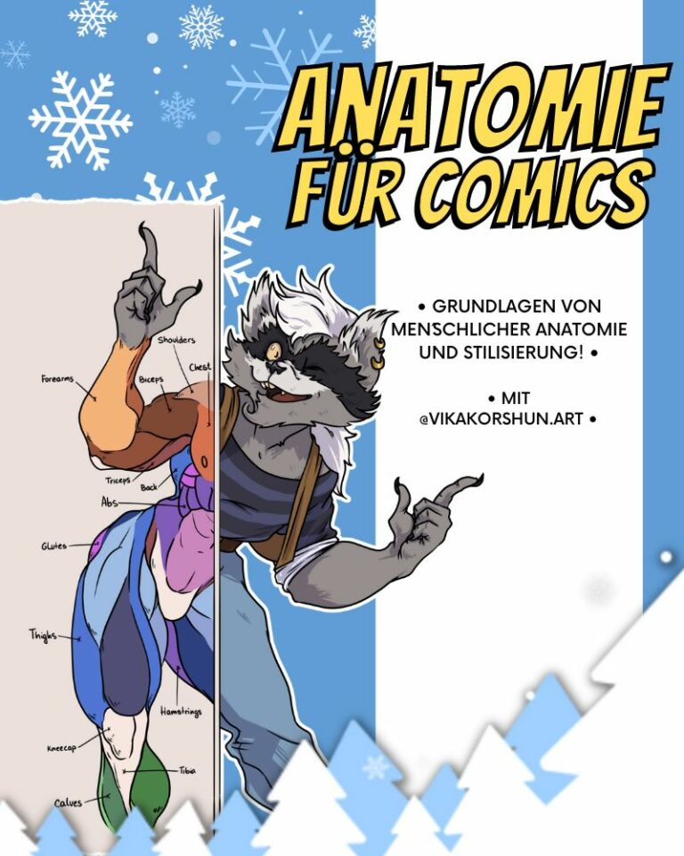 BSCI Winterworkshops Anatomie für Comics Promobild
