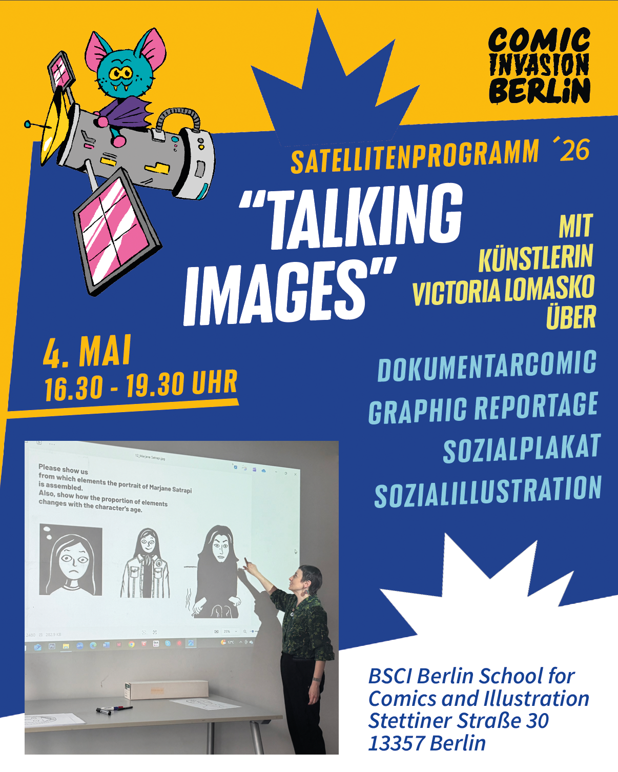 Dokumentar Comic Workshop mit Victoria Lomasko im Rahmen der Comicinvasion 2026